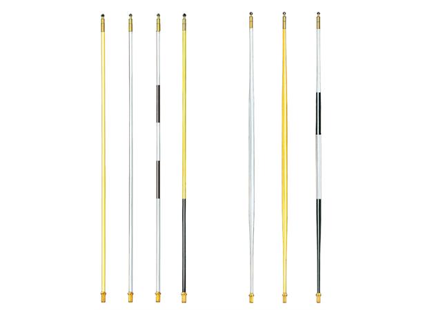 7' Bright Yellow w/ 30" Blk Bottom Vinyl Covered Flagstick, box of 9 PA745-079-2